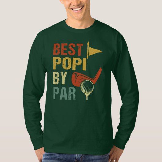 Mannen beste POPI van Par Golf T-shirt (Voorkant)