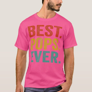 Mannen beste Poppen ooit Retro Grandpa Fathers T-shirt