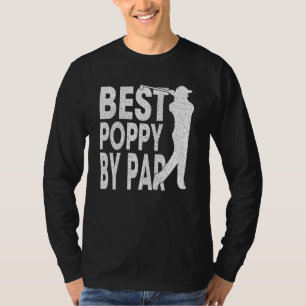Mannen Beste Poppy Door Par Pro Golfer Vader' T-shirt