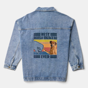 Mannen Beste Rhodesische Ridgeback Papa Ever Honde Denim Jacket
