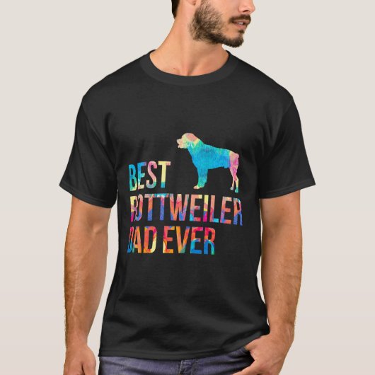 Mannen beste rottweiler vader Mannen jongens rotti T-shirt (Voorkant)