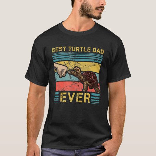 Mannen beste schildpad pap uit vaderschap t-shirt (Voorkant)