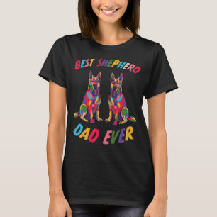 Mannen beste Shepherd Dad Ever Dog Gezegde German T-shirt