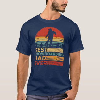 Mannen beste sneeuwboardpap ooit t-shirt
