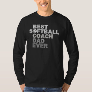 Mannen beste softball Coach Pap per Football Coach T-shirt