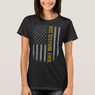 Mannen beste stepdad ooit Amerikaanse vlag voor va T-shirt