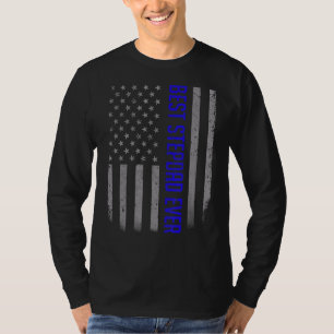 Mannen beste stepdad ooit Amerikaanse vlag voor va T-shirt