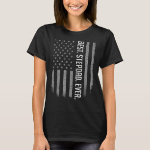 Mannen beste stepdad ooit Amerikaanse vlag voor va T-shirt