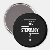 Mannen beste Stepdaddy-aver-cadeautje ter wereld Magneet (Voorkant / Achterkant)