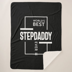 Mannen beste Stepdaddy-aver-cadeautje ter wereld Sherpa Deken