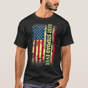 Mannen beste stiefvader ooit vaders dag Amerikaans T-shirt