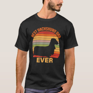 Mannen Beste Teckel Papa Ooit Vaderdag Funny Da T-shirt