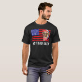 Mannen beste vader ooit Amerikaanse vlag Geweldige T-shirt (Voorkant volledig)
