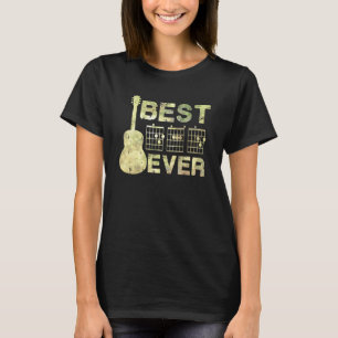 Mannen beste vader ooit gitaar akkoorden gitarist t-shirt
