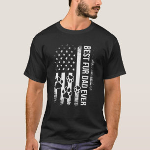 Mannen beste vader ooit in Patriot Amerika vlag 4e T-shirt