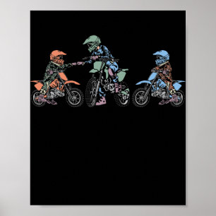 Mannen beste vader ooit Motorcross Dirtbike Enduro Poster