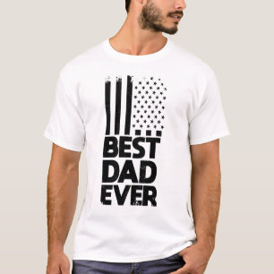 Mannen beste vader ooit US Flag Fathers Day T-shirt