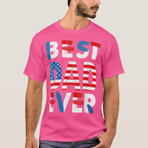 Mannen beste vader ooit Vaderdag 4 juli US Am T-shirt