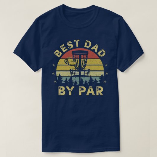 Mannen beste vader van Par Funny Disk Golf T-shirt (Design voorkant)