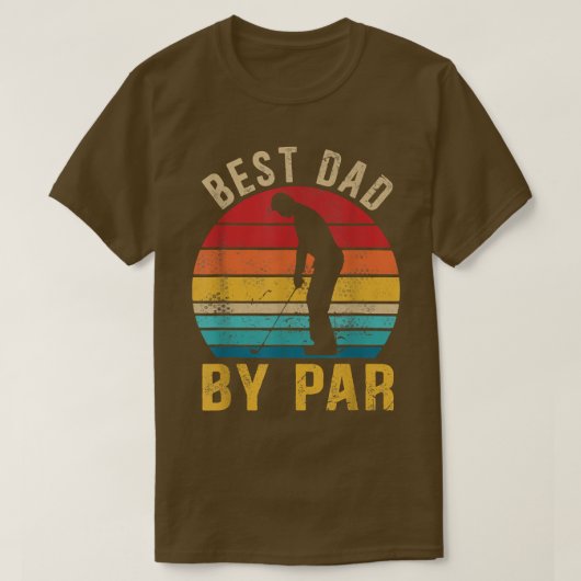 Mannen beste vader van par Vaderdag Gift Golf T-shirt (Design voorkant)