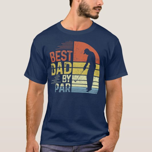 Mannen beste vader van par Vaderdag Gift Golf T-shirt (Voorkant)