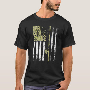 Mannen Beste Visser Reel Cool Opa Voor Papa Dik T-shirt