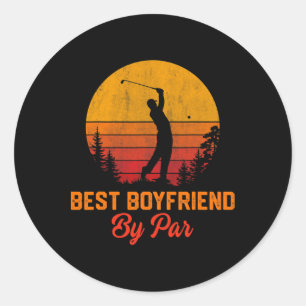 Mannen  beste vriend van par Golf boyvriend Ronde Sticker