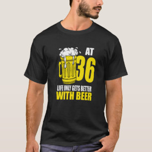Mannen bier 36 jaar oud Drink bier T-shirt