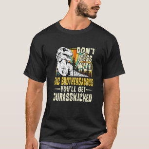 Mannen Big Brother Rex Saurus Papasaurus Dinosauru T-shirt