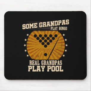 Mannen Biljart Opa Shirt - Real Grandpas Play Muismat