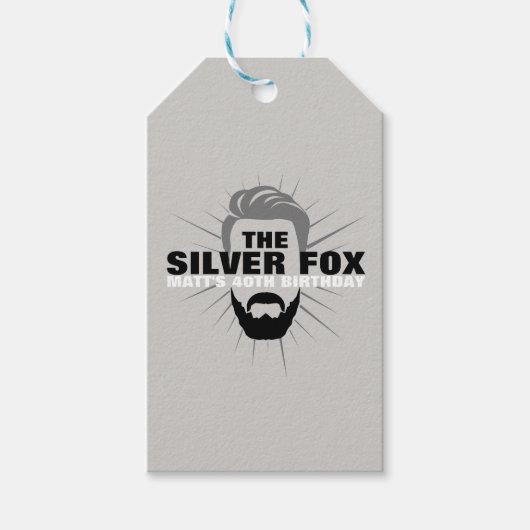 Mannen birthday party cadeau label cadeaulabel (Voorkant)