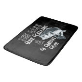 Mannen Black Bass Vist Quote Bathmat Badmat (Gekanteld)