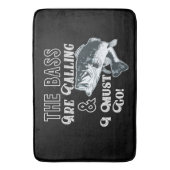 Mannen Black Bass Vist Quote Bathmat Badmat (Voorkant Verticaal)
