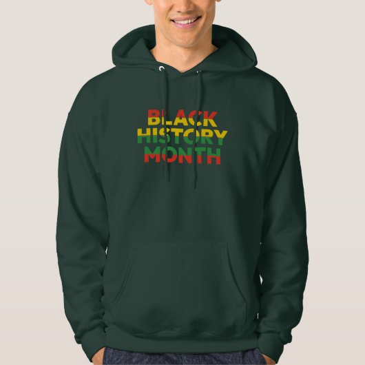 Mannen Black History Maand Hoodie (Voorkant)