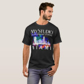 Mannen Black Miami T-Shirt (Voorkant volledig)