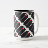 Mannen Black Suit en Red Stropdas White Coffee Mok (Voorkant rechts)