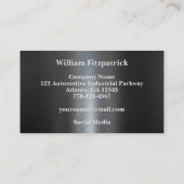 Mannen Black White Racing Visitekaartje (Achterkant)