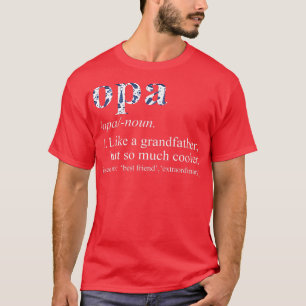 Mannen blauw Stropdas die Cool Opa als grootvader  T-shirt