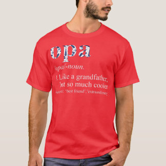 Mannen blauw Stropdas die Cool Opa als grootvader T-shirt