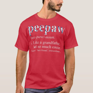 Mannen blauw Stropdas die Cool Peepaw als grootvad T-shirt