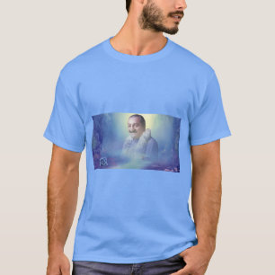 Mannen blauw t-shirt