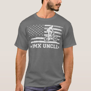 Mannen BMX Bike Rider American Flag BMX oom Vader T-shirt