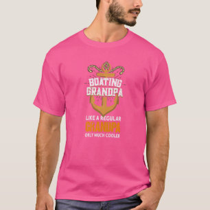 Mannen boating Grandpa Motorboating Sailing Captai T-shirt