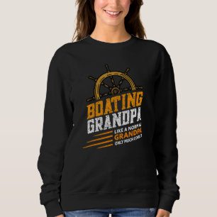 Mannen Boating Grandpa Motorboating Sailing Captai Trui