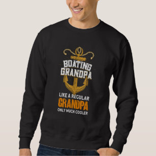 Mannen boating Grandpa Motorboating Sailing Captai Trui