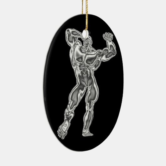 Mannen Bodybuilding Pose Ornament (Rechts)