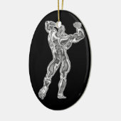 Mannen Bodybuilding Pose Ornament (Links)