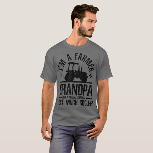 Mannen Boer Opa - Grappige Boerderij Grootvader T-shirt (Voorkant volledig)