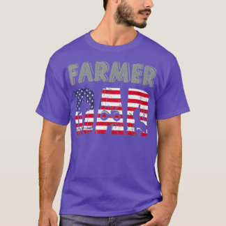 Mannen Boer Papa Boer Farming American 4e van T-shirt