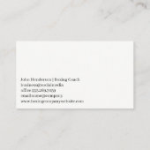 Mannen boksen in de ring visitekaartje (Achterkant)